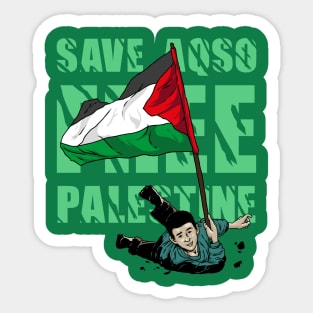 free palestine kid Sticker